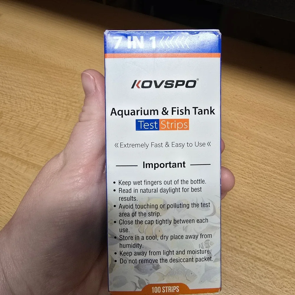 Kovspo 7 in 1 Aquarium Fish Tank Test Strips 100 Count Water Testing Kit New